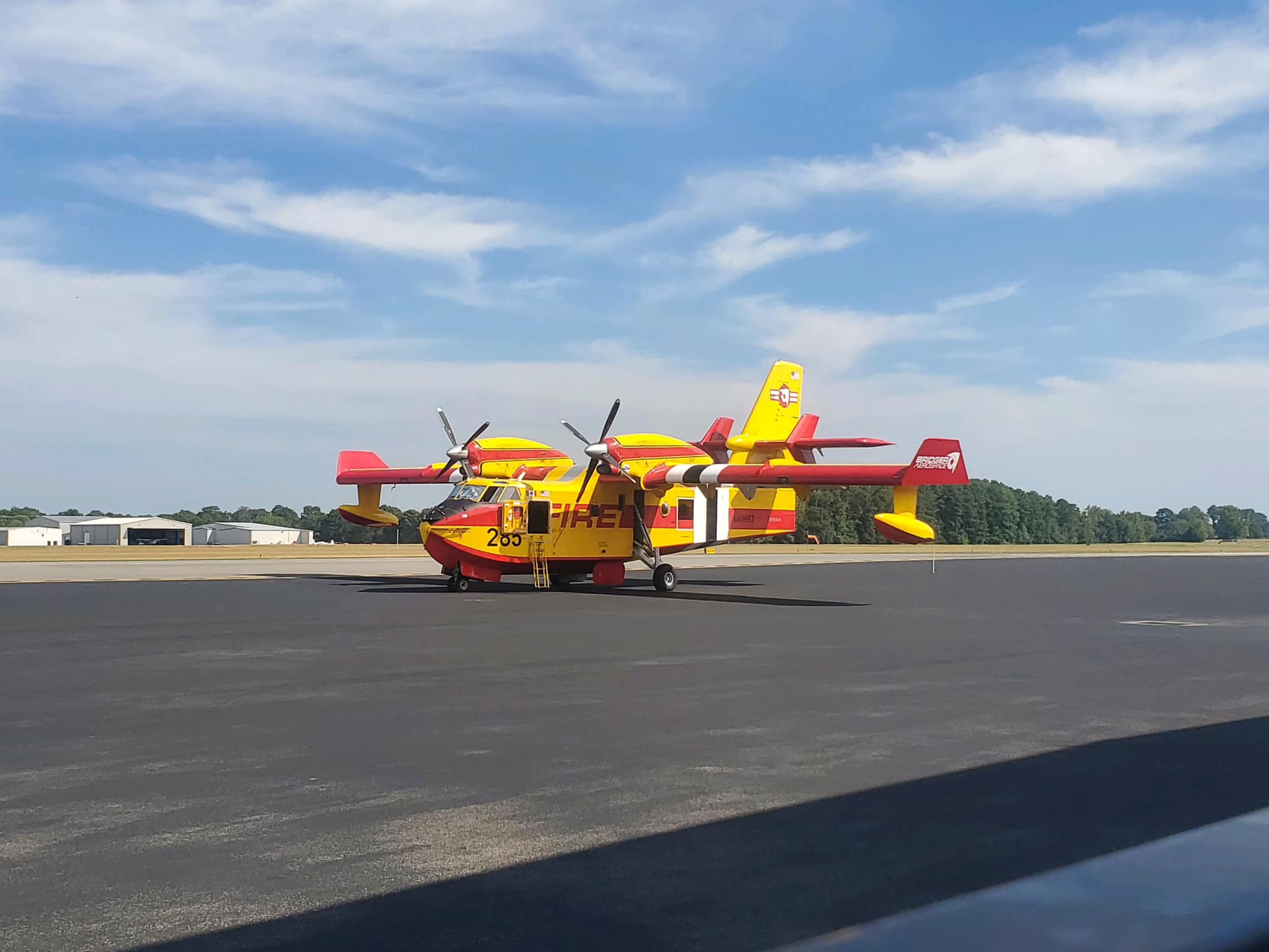 A shot of a firefighting aircraft during the 2023 wildfire season.  