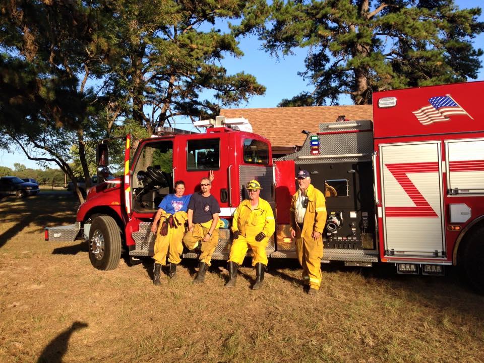 Members rehabbing at a fire from 2015.